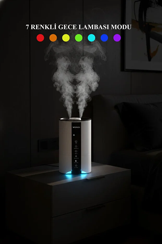 Akıllı Ultrasonic Hava Nemlendirici 4.5L Hava Nemlendirici Dijital Ekranlı Kumandalı Kontrol